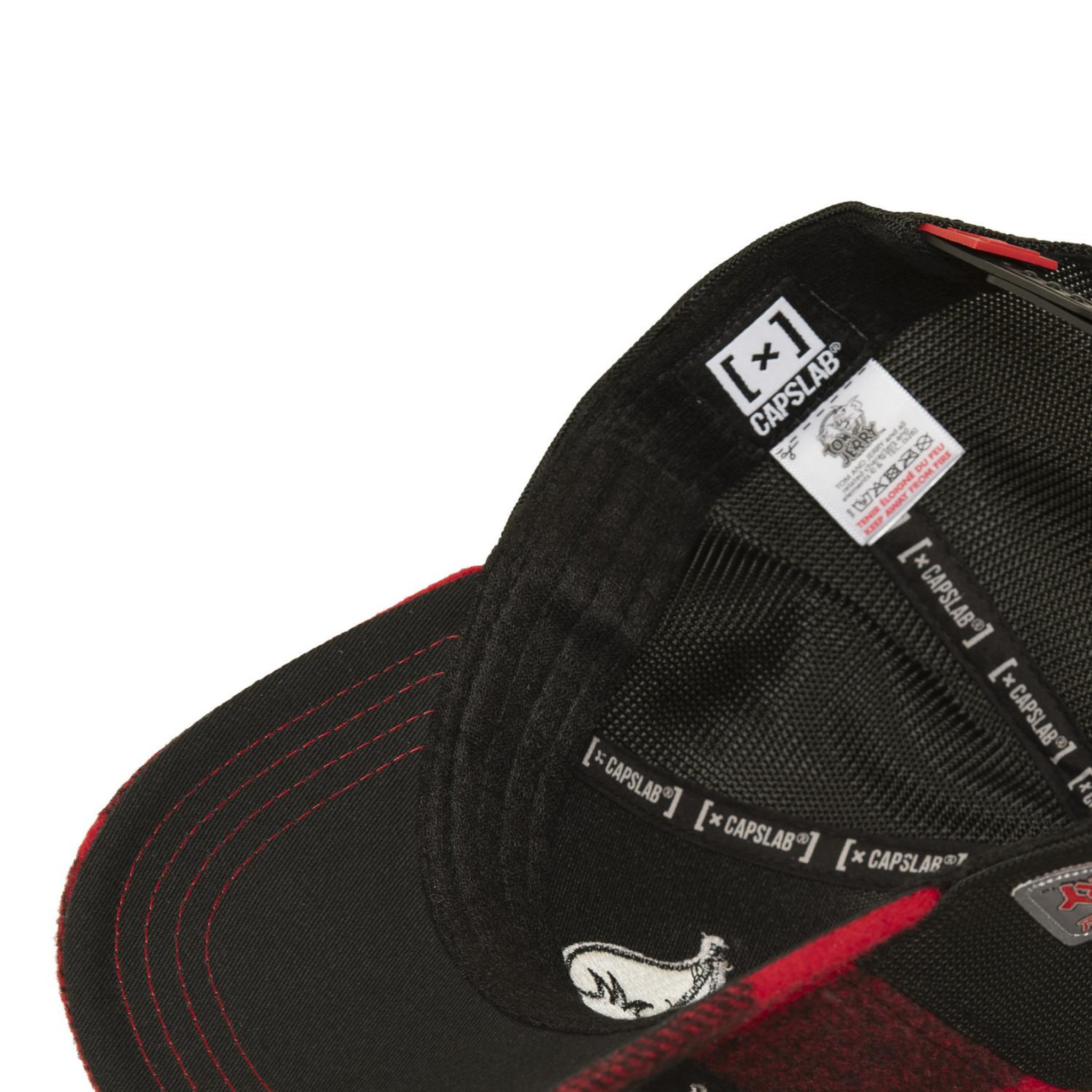 Voir la diapositive 6 : CAPSLAB Casquette baseball avec filet et patch tom & jerry tom