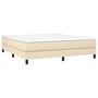 Voir la diapositive 3 : VIDAXL Sommier a lattes de lit avec matelas Creme 180x200 cm Tissu