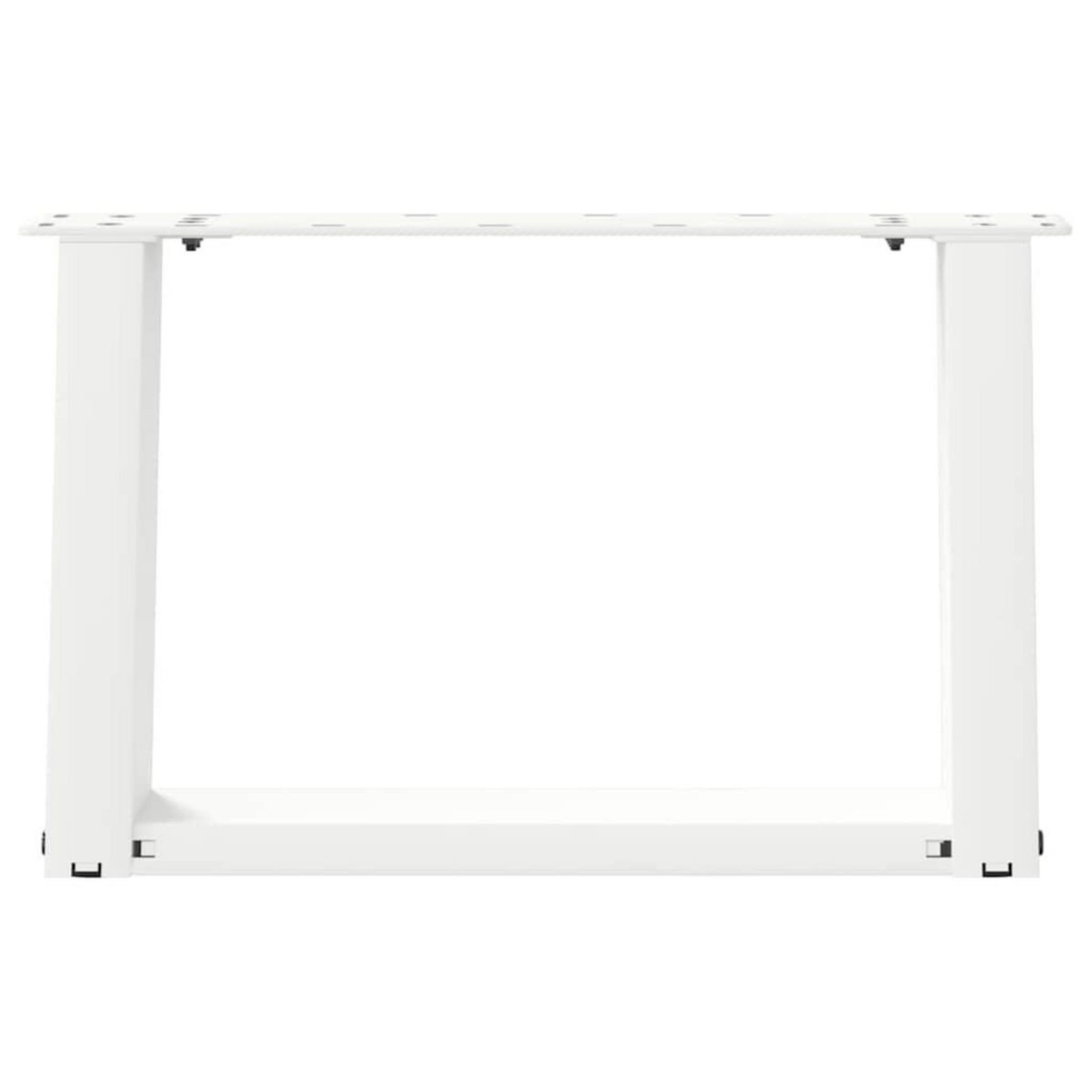 VIDAXL Pieds de table basse forme de U 2 pcs blanc 40x(30-31) cm acier