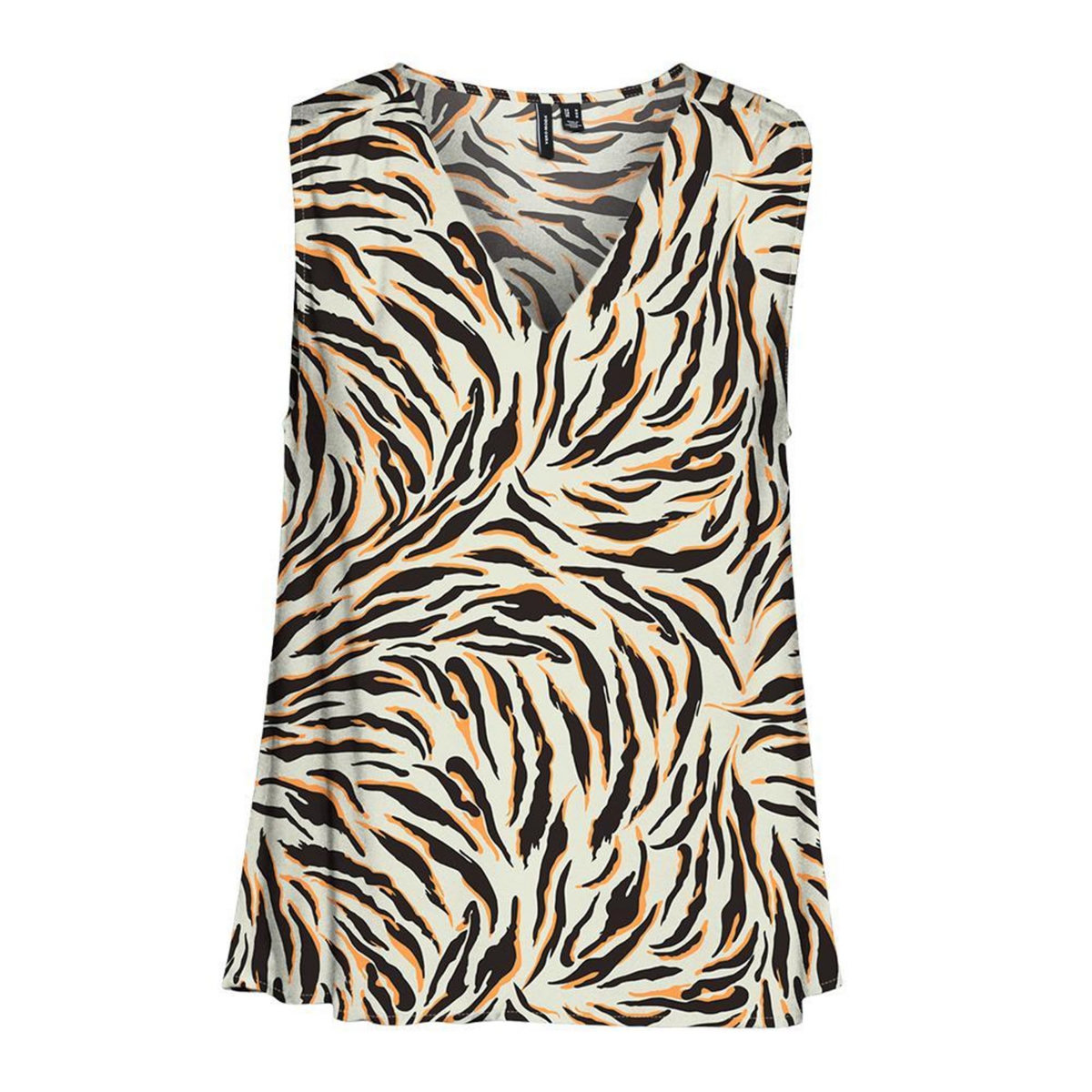 Vero Moda Blouse Beige//Orange à Motifs Femme Vero Moda Easy Joy
