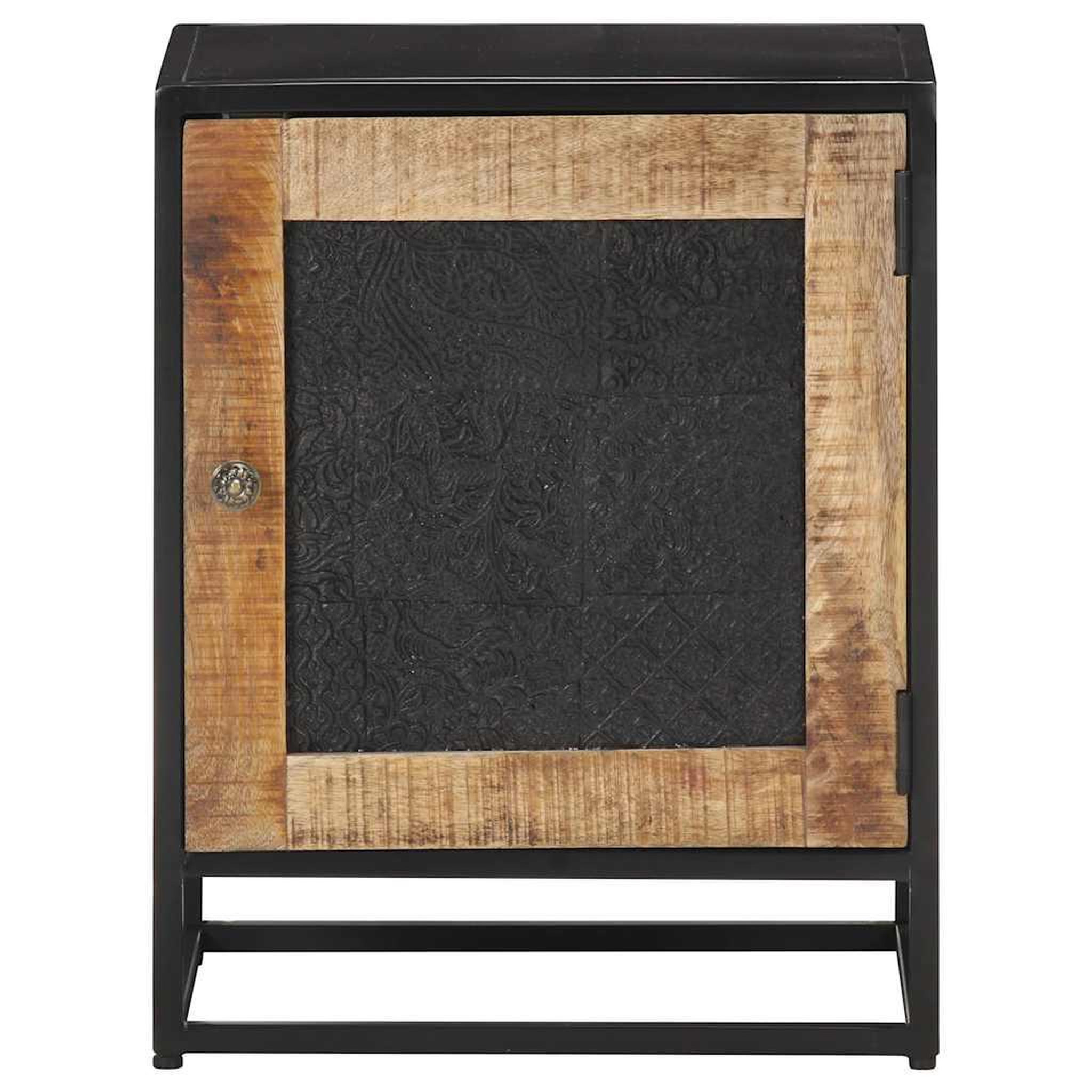 Voir la diapositive 4 : VIDAXL Table de chevet 40x30x50 cm Bois de manguier brut