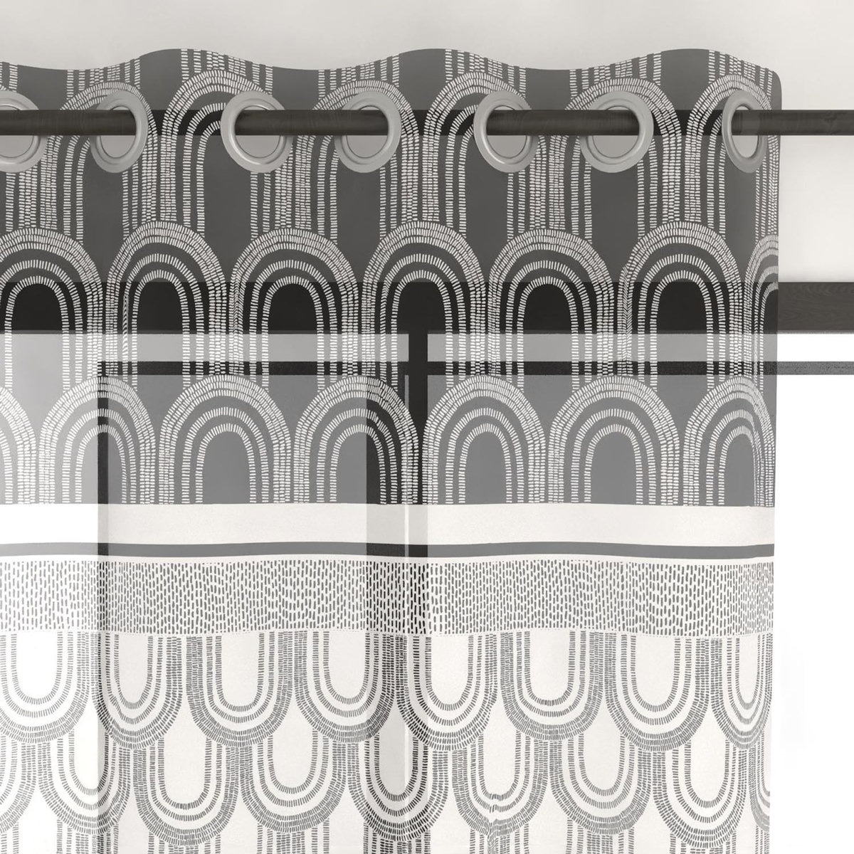 SOLEIL D'OCRE Voile à oeillets imprimé 135x250 cm DUNE, par Soleil d'Ocre