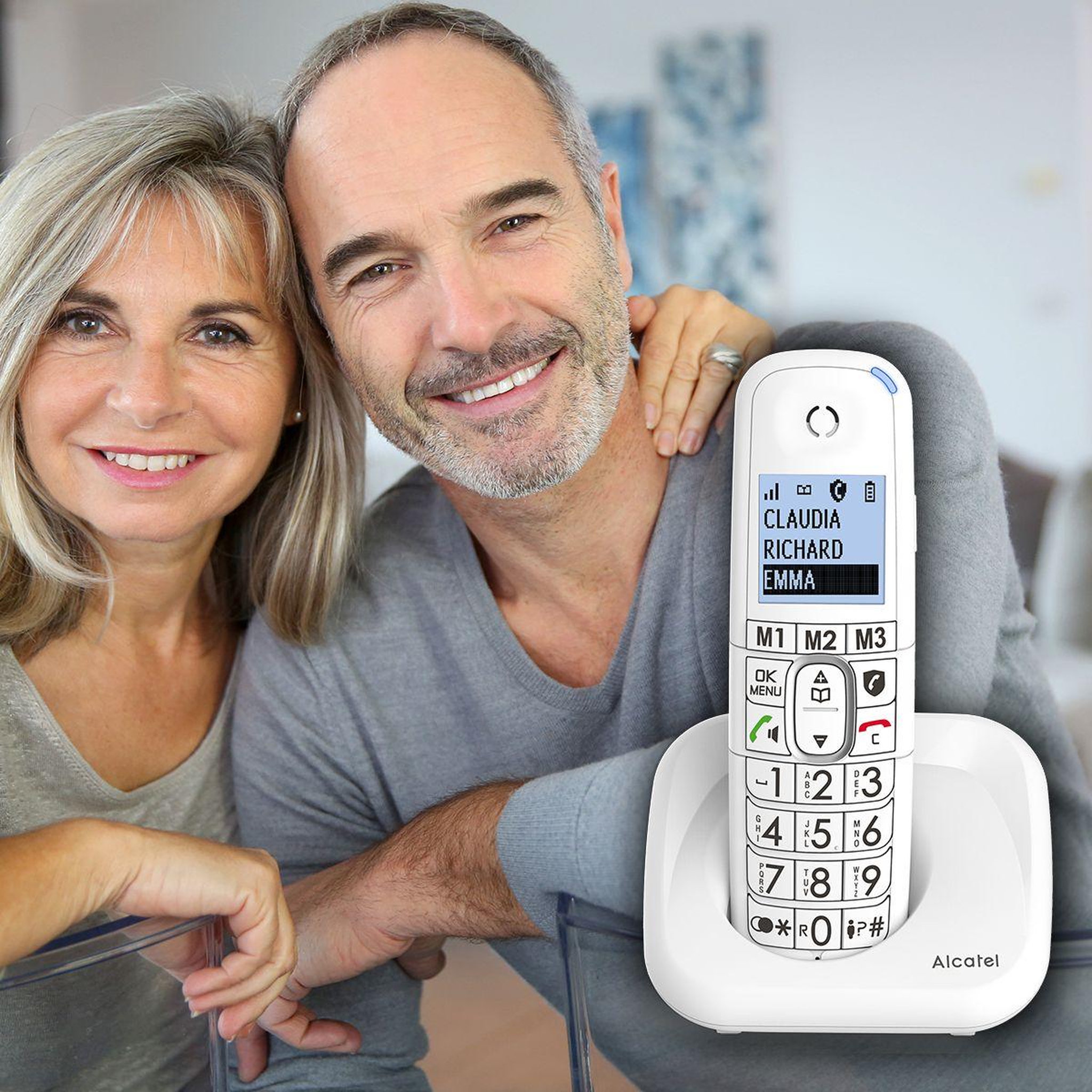 Voir la diapositive 5 : Alcatel Téléphone sans fil XL785 Solo Blanc