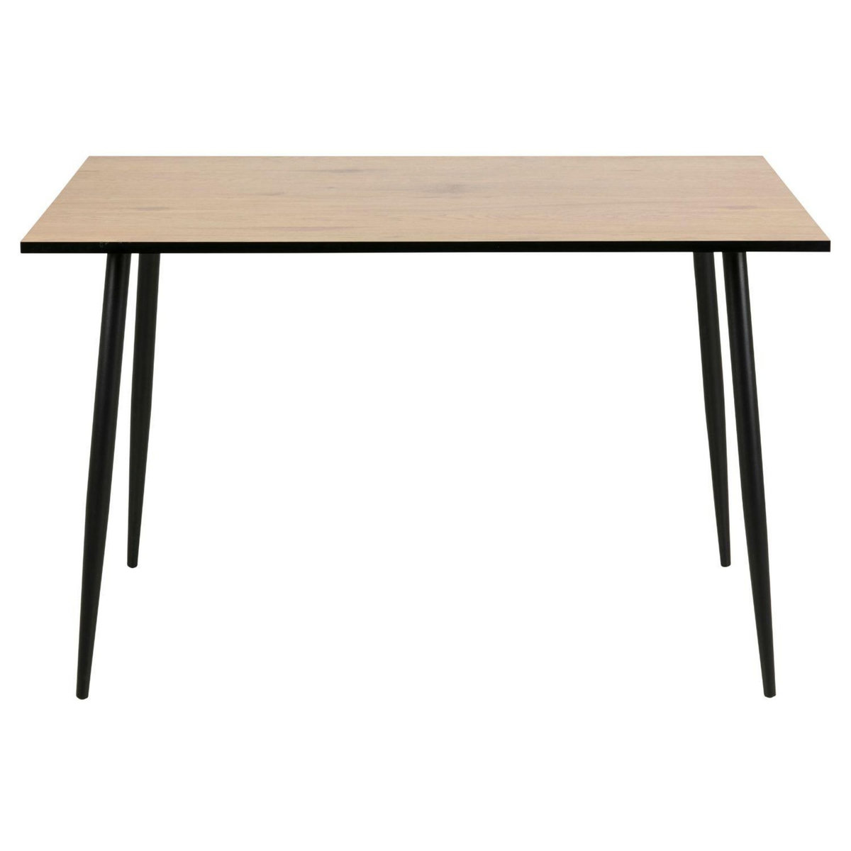 CONCEPT USINE Table à manger 4 personnes bois et noir 120cm MIRA