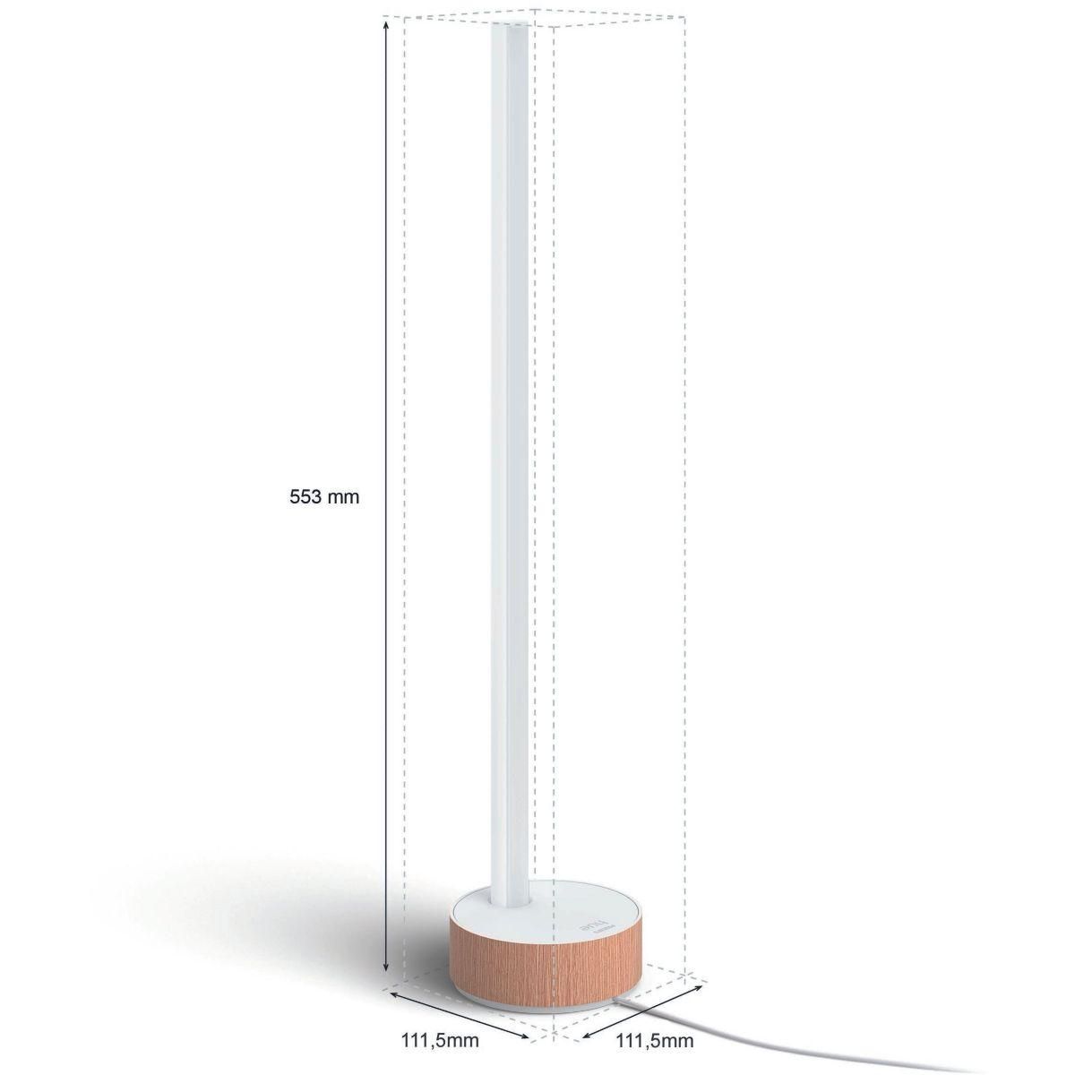 Philips Lampe connectée HUE W&C Gradient Sign Chene