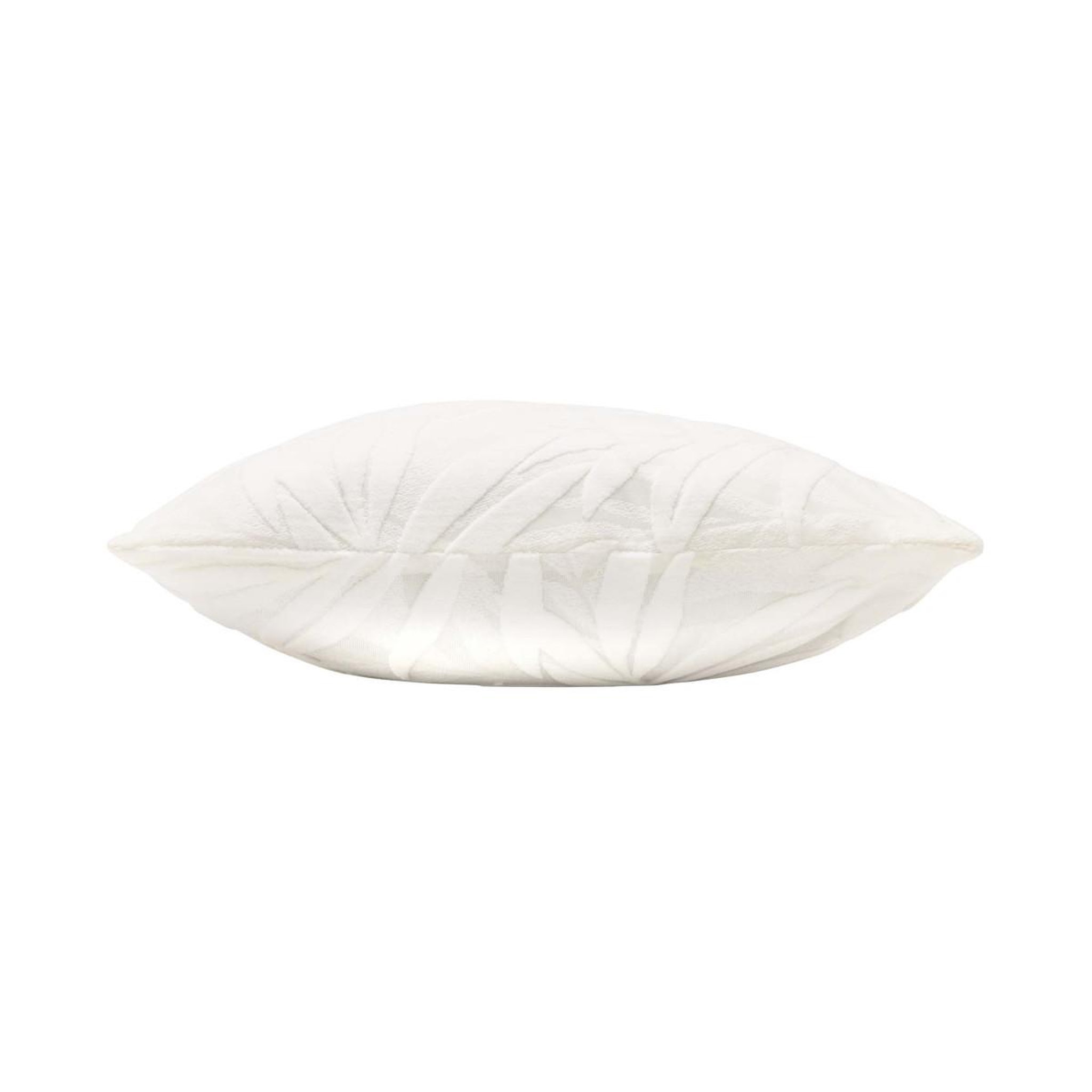 Voir la diapositive 2 : Douceur d'Intérieur Coussin déco en velours  galoe  45x45cm blanc