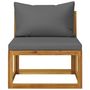 Voir la diapositive 3 : VIDAXL Salon de jardin 2 pcs avec coussin Bois d'acacia solide