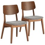 VS VENTA-STOCK Pack de 2 chaises Susi couleur Noyer, bois massif