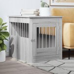 VIDAXL Meuble de cage pour chiens sonoma gris 64,5x80x71 cm
