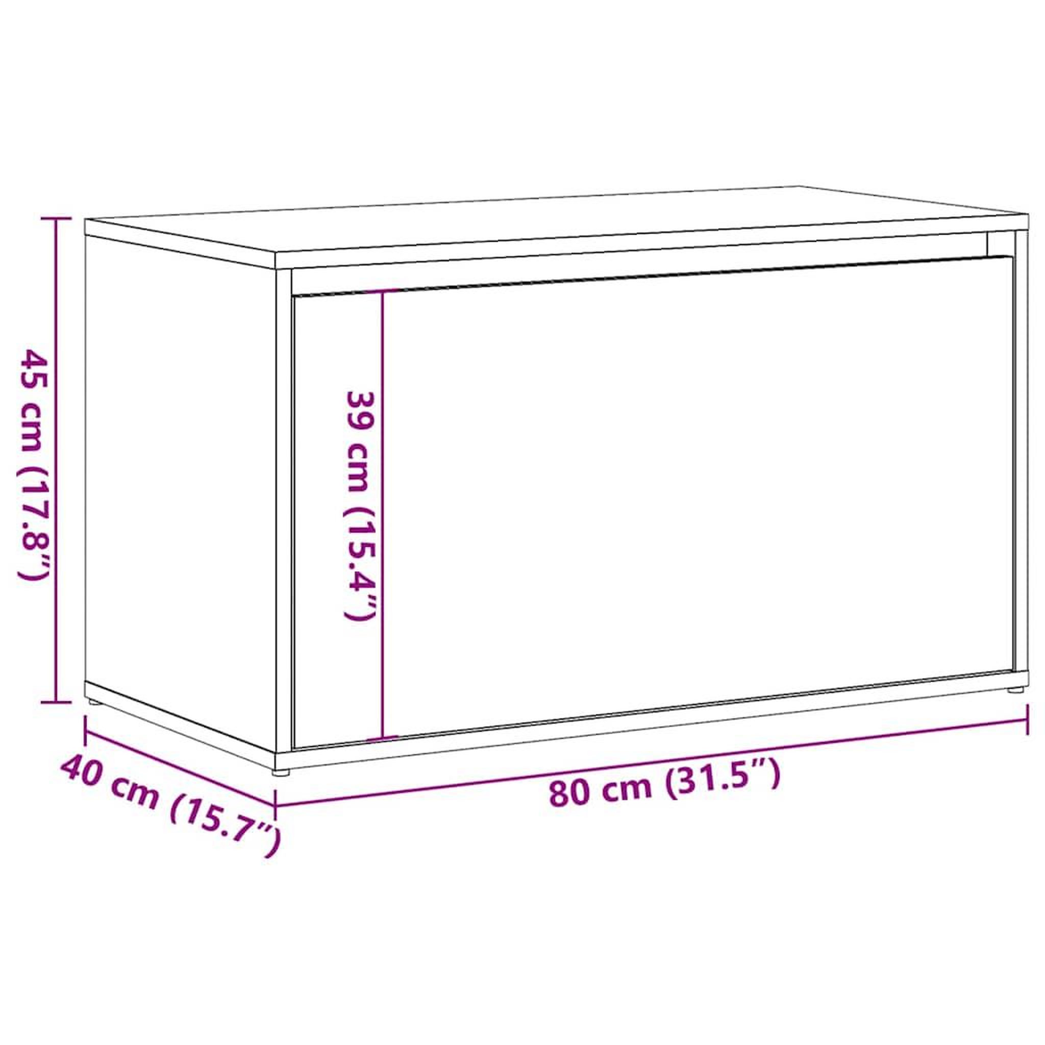 Voir la diapositive 6 : VIDAXL Banc d'entree 80x40x45 cm vieux bois bois d'ingenierie