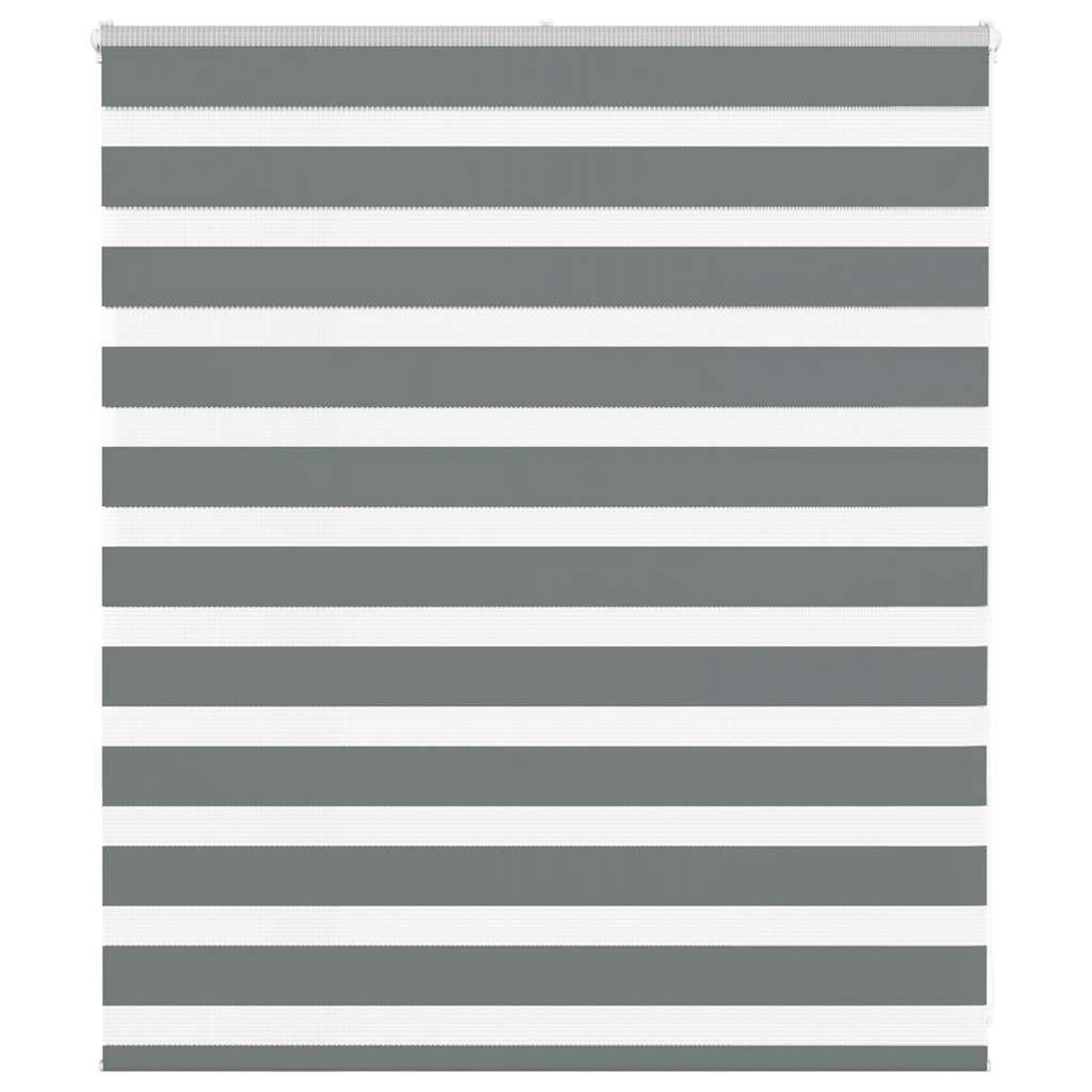 VIDAXL Store zebre gris fonce largeur du tissu 125,9 cm polyester