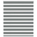 VIDAXL Store zebre gris fonce largeur du tissu 125,9 cm polyester