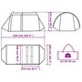 Voir la diapositive 6 : VIDAXL Tente de camping tunnel 4 personnes vert impermeable