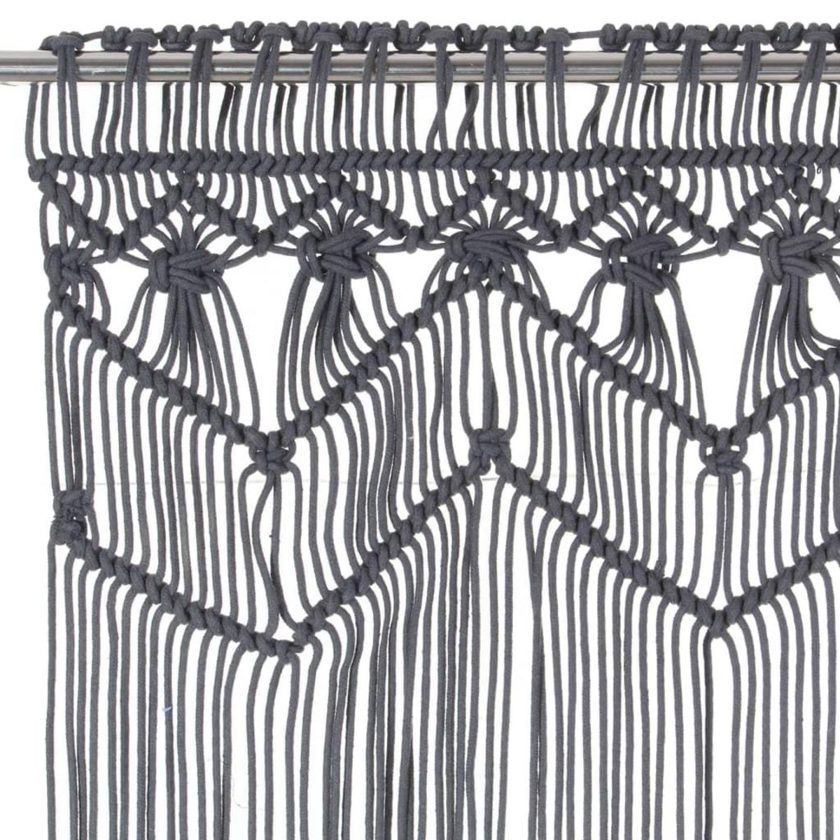 VIDAXL Rideau en macrame Anthracite 140x240 cm Coton