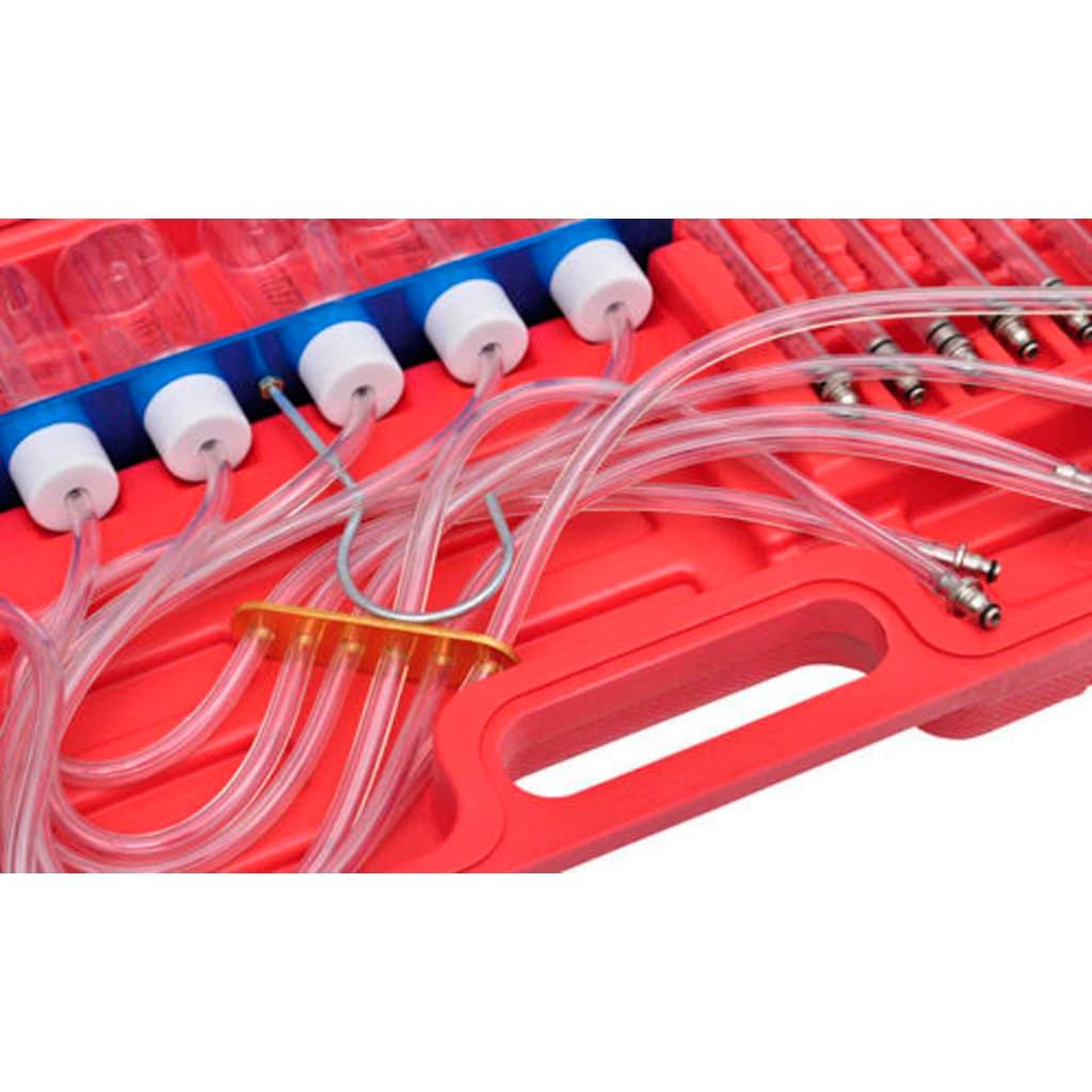Voir la diapositive 4 : VIDAXL Debimetre pour injecteur commun diesel avec jeu d'adaptateurs