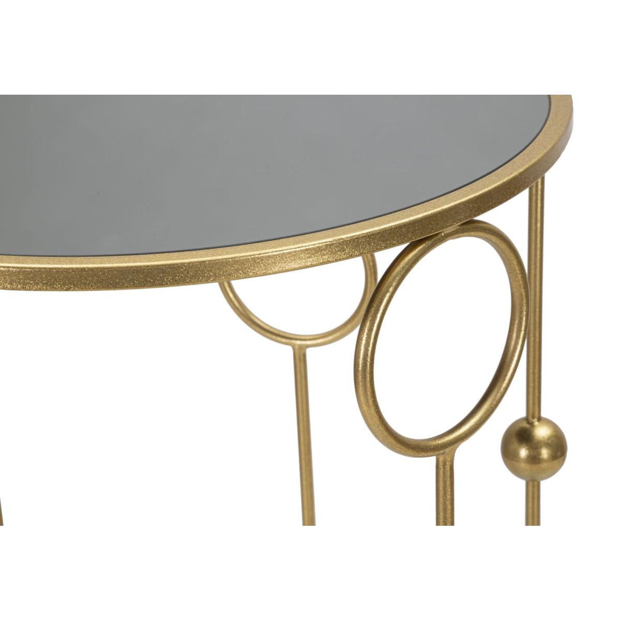 Voir la diapositive 3 : Paris Prix Lot de 2 Tables d'Appoint  Sphère  100cm Or