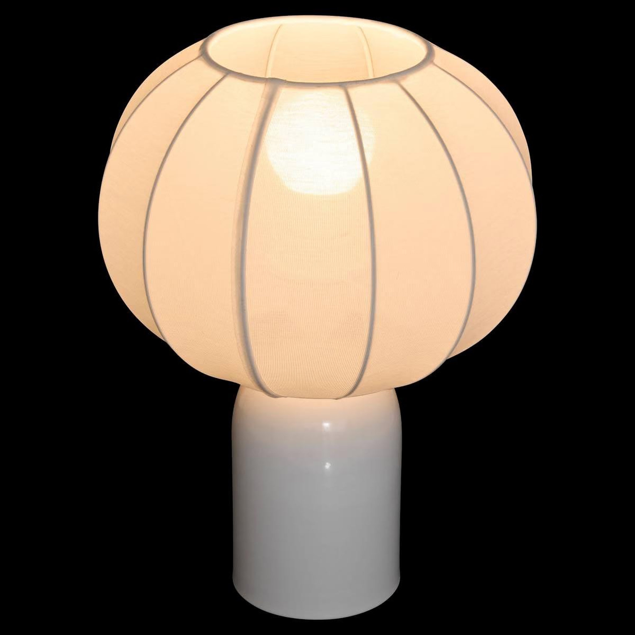 Voir la diapositive 2 : ATMOSPHERA Lampe à poser en métal  tobie  33cm blanc