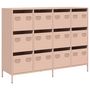 Voir la diapositive 2 : VIDAXL Buffet rose 135x39x103,5 cm acier lamine a froid
