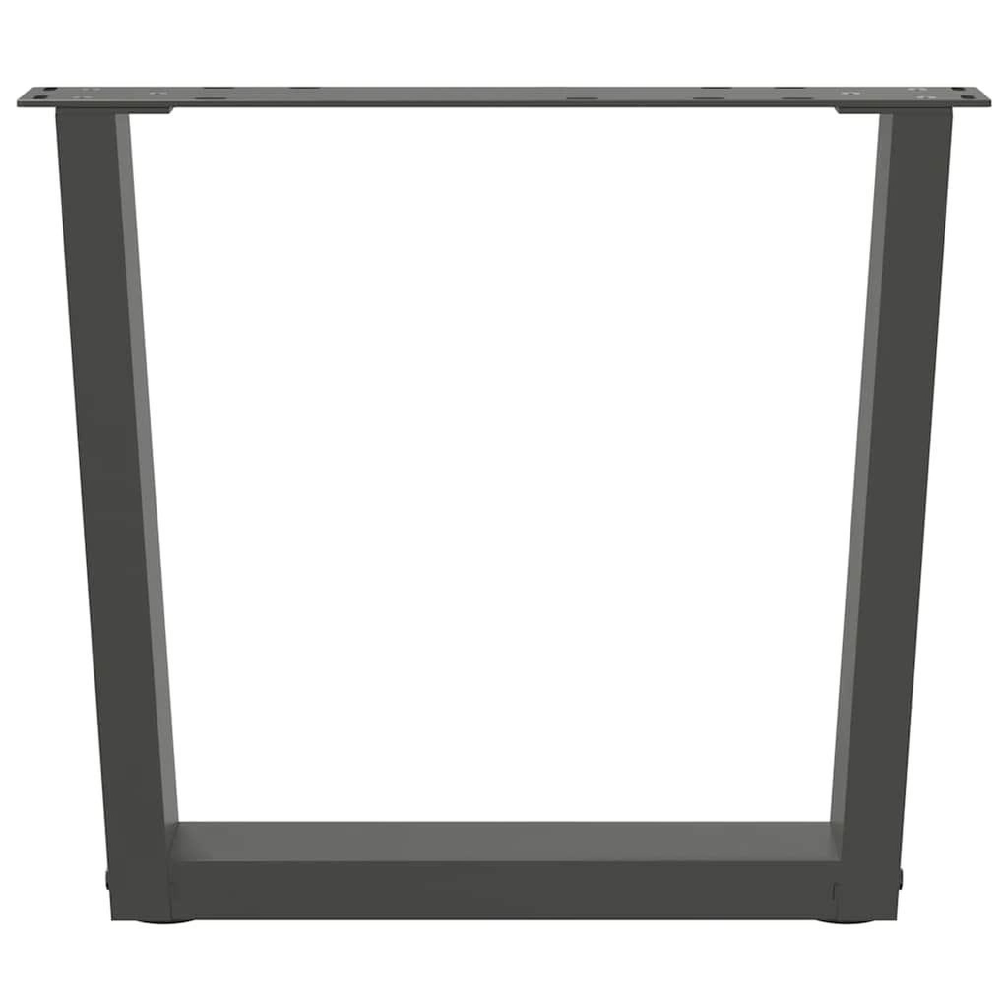 Voir la diapositive 5 : VIDAXL Pieds de table a manger en forme de V 2 pcs anthracite acier