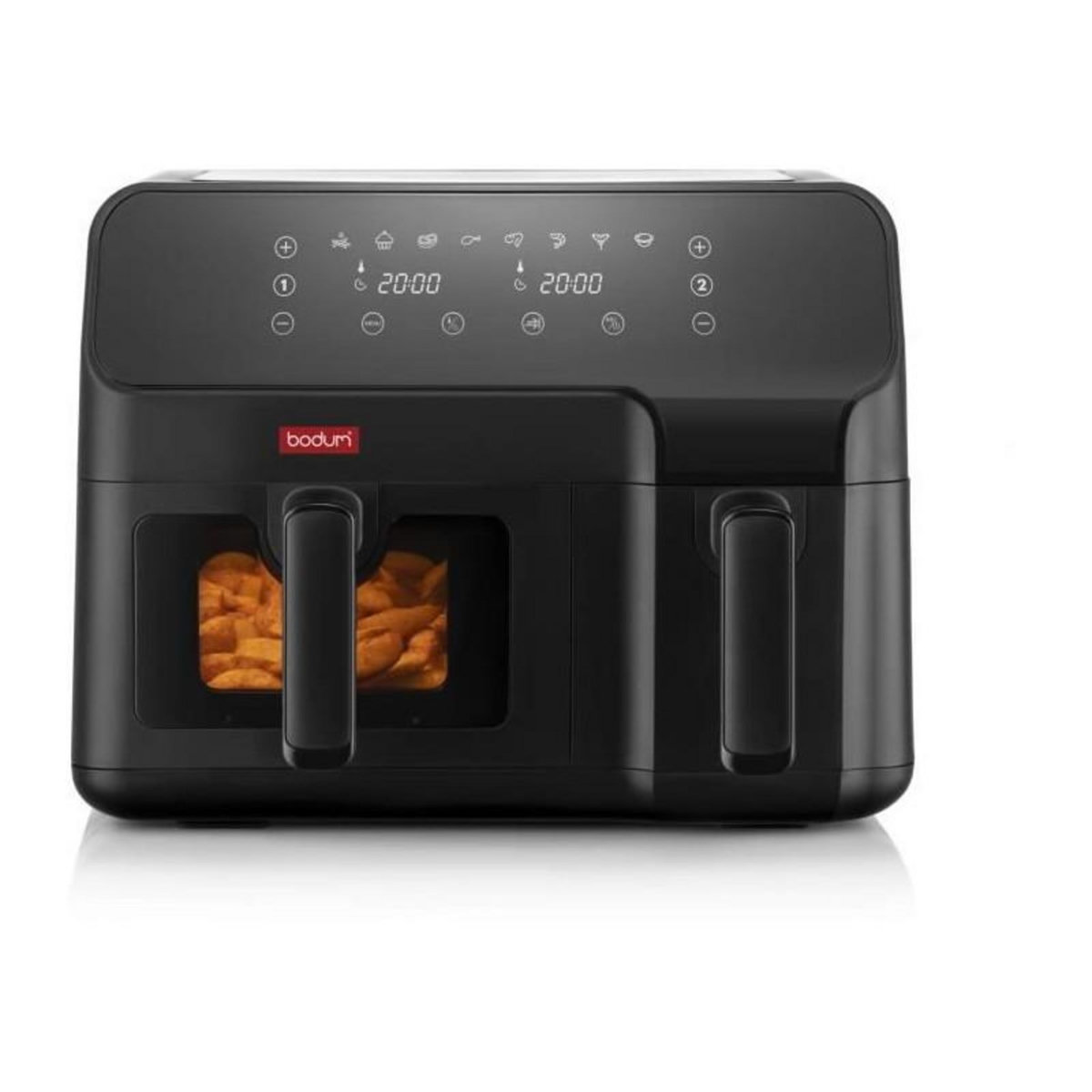 Bodum Friteuse électrique a air pulsé - BODUM - MELIOR - Double compartiment 3,2 l et 5,1 l - 2 700 W - Noir