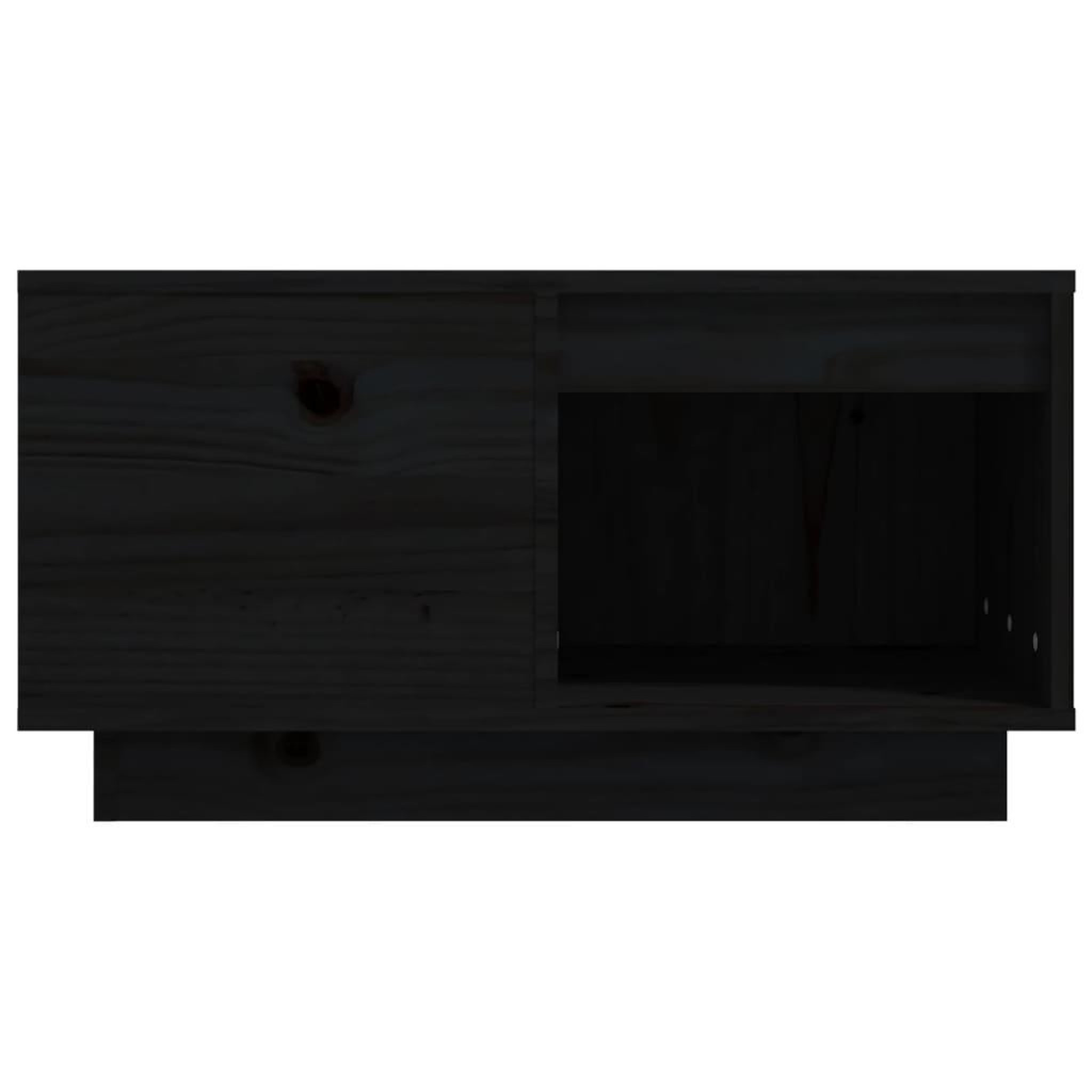 Voir la diapositive 5 : VIDAXL Table basse Noir 60x61x32,5 cm Bois massif de pin