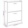 Voir la diapositive 6 : VIDAXL Armoire a chaussures Sonoma gris 59x17x81 cm Bois d'ingenierie