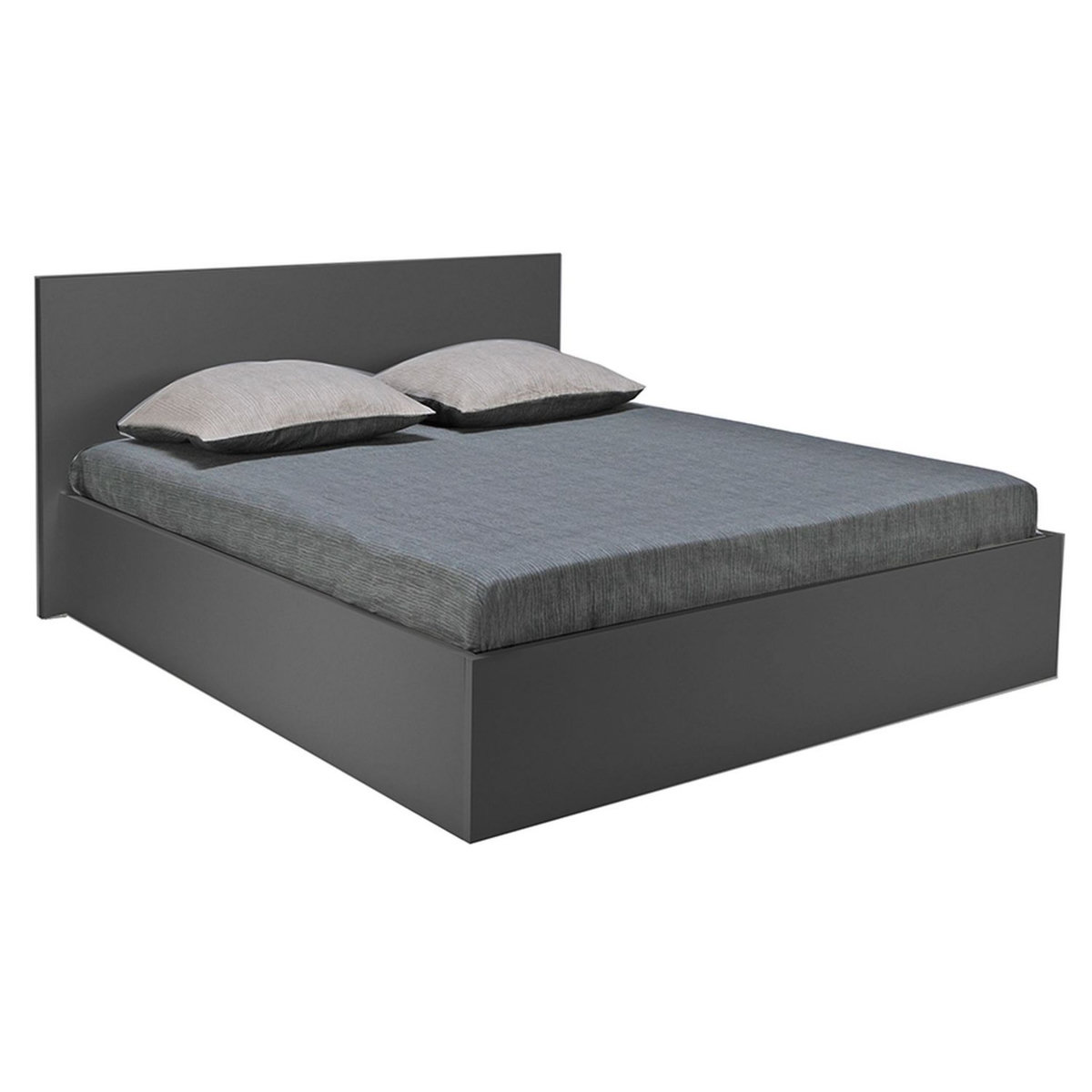 Lit coffre avec sommier relevable et tête de lit 140x190 cm MADRID