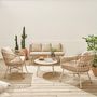 Voir la diapositive 4 : SWEEEK Salon de jardin en corde et acier. table plateau en zinc. 4 places