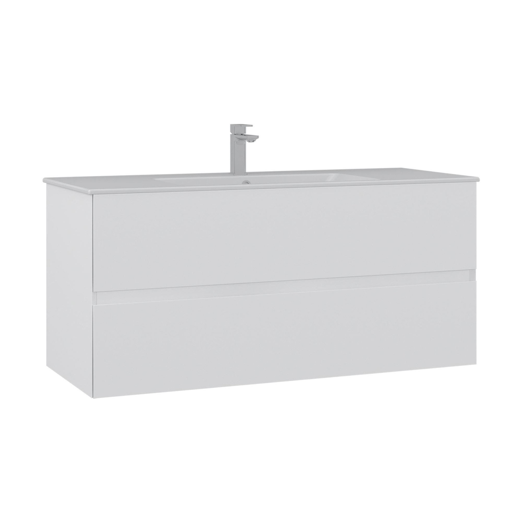 Habitat et Jardin Meuble vasque  nest 121 v2  - 121 x 51 x 55 cm - matte white