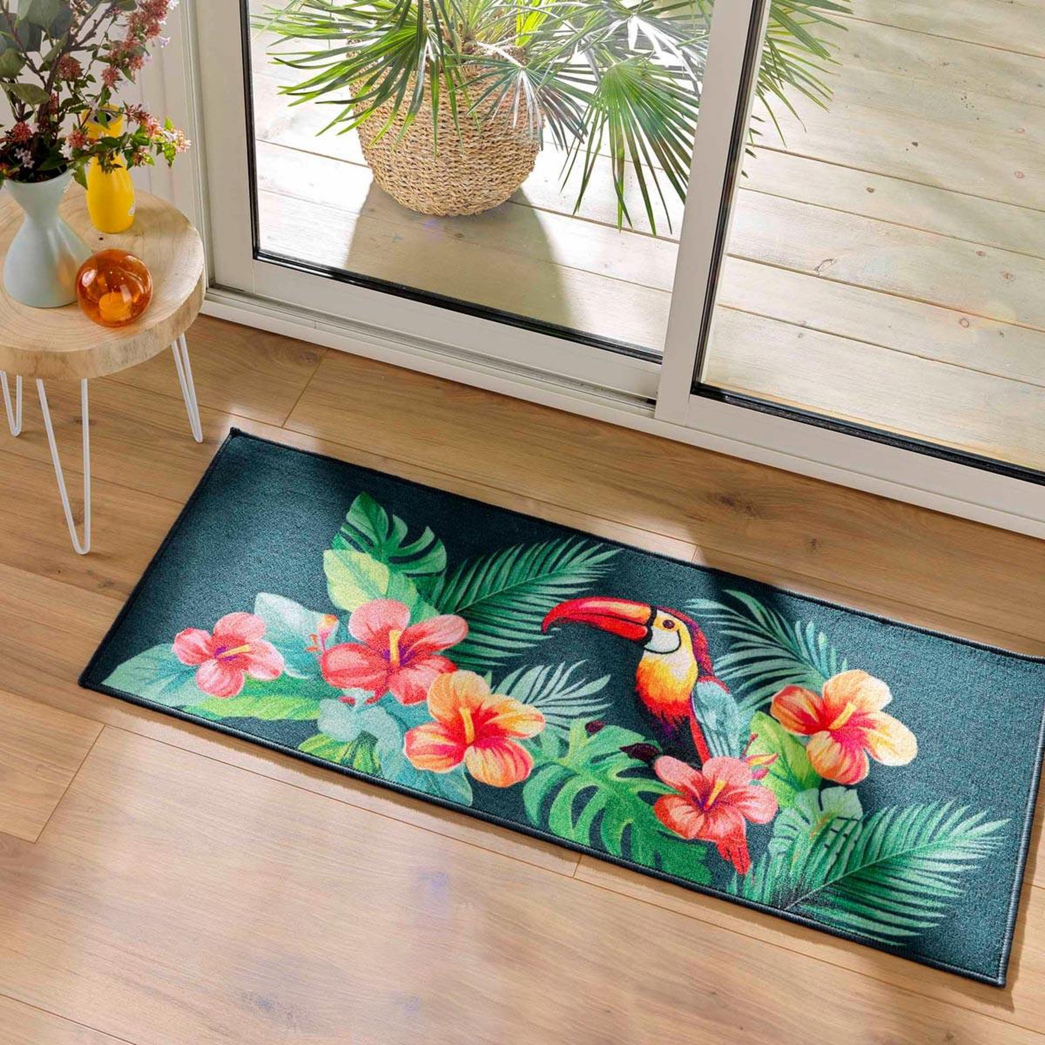 Voir la diapositive 4 : Douceur d'Intérieur Tapis déco imprimé  moorea  50x120cm multicolore
