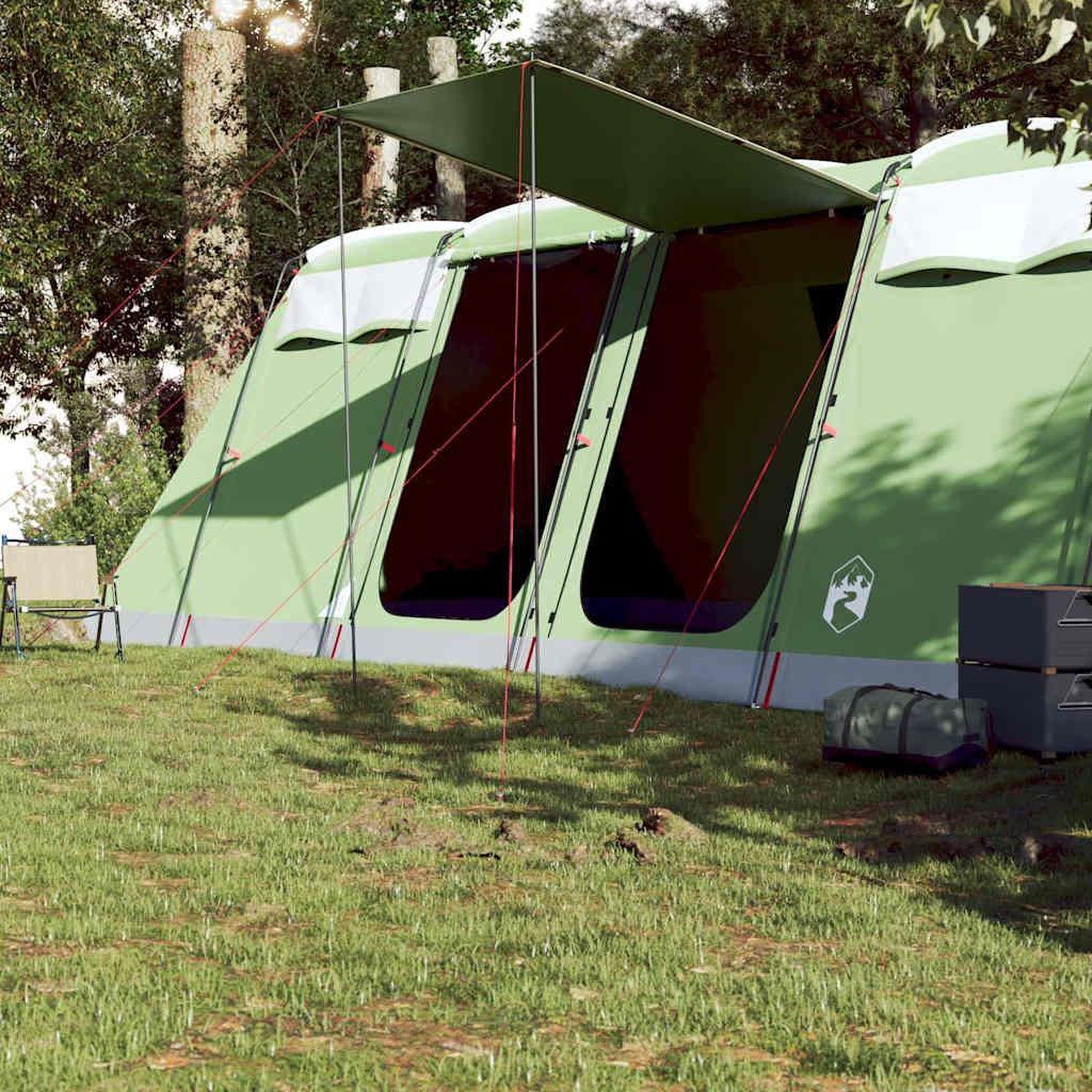 Voir la diapositive 3 : VIDAXL Tente familiale tunnel 8 personnes vert impermeable