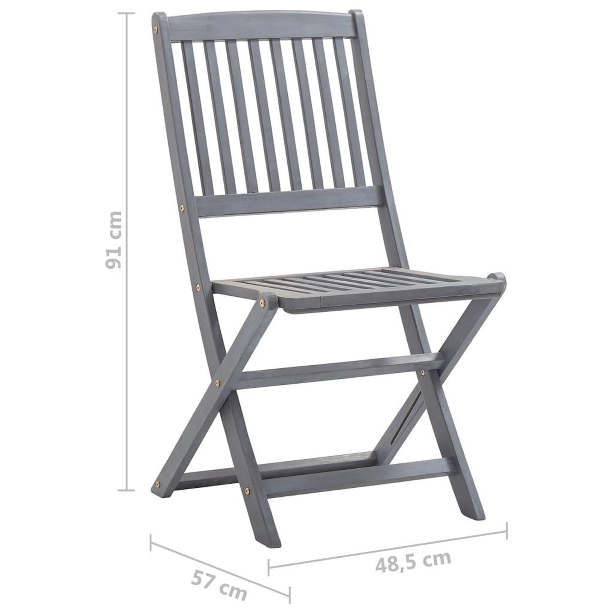 Voir la diapositive 6 : VIDAXL Chaises pliables d'exterieur lot de 6 et coussins Bois d'acacia