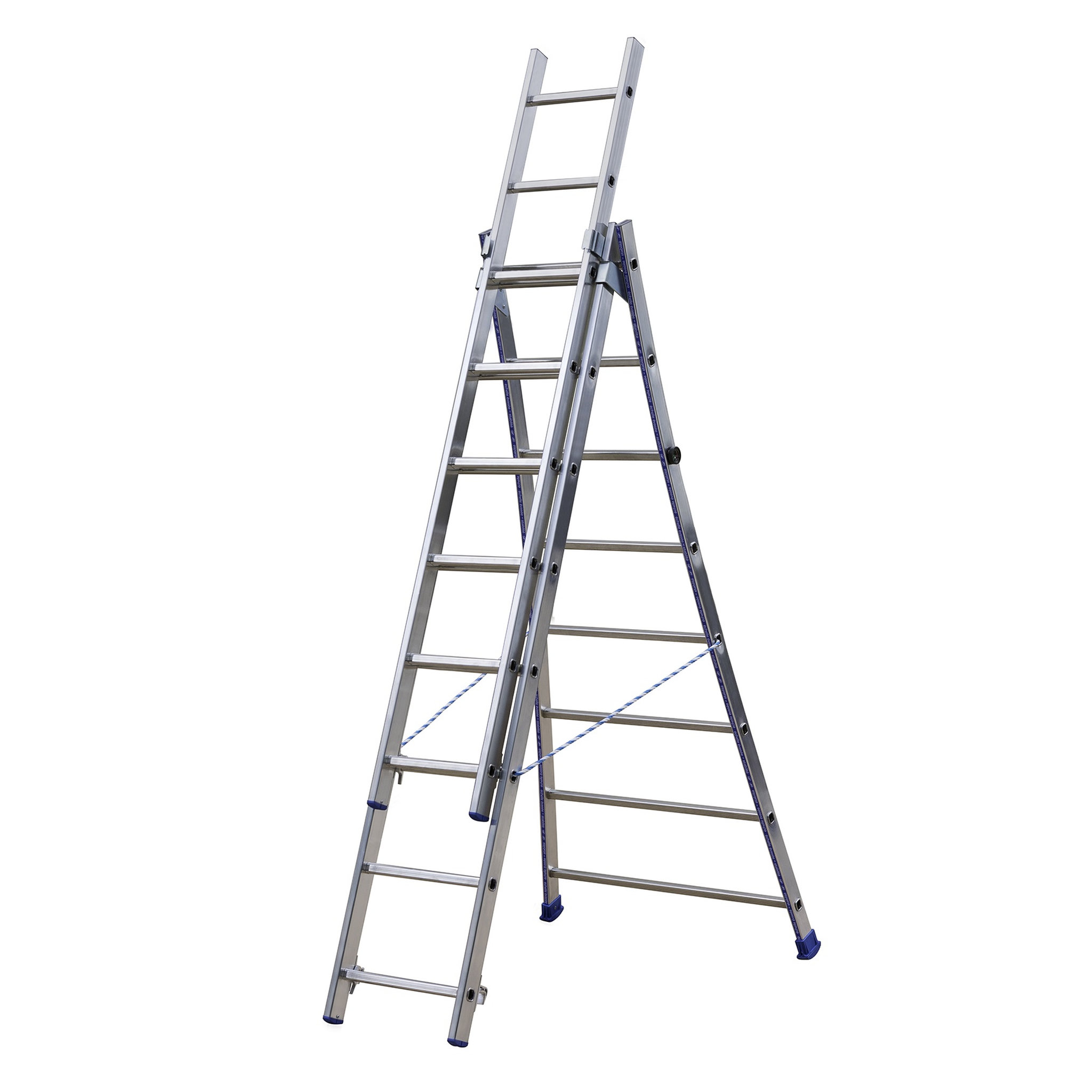 Voir la diapositive 2 : CENTAURE Echelle transformable KET3 - 3x12 barreaux - 8.80 m