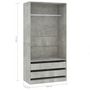 Voir la diapositive 6 : VIDAXL Garde-robe Gris beton 100x50x200 cm Bois d'ingenierie