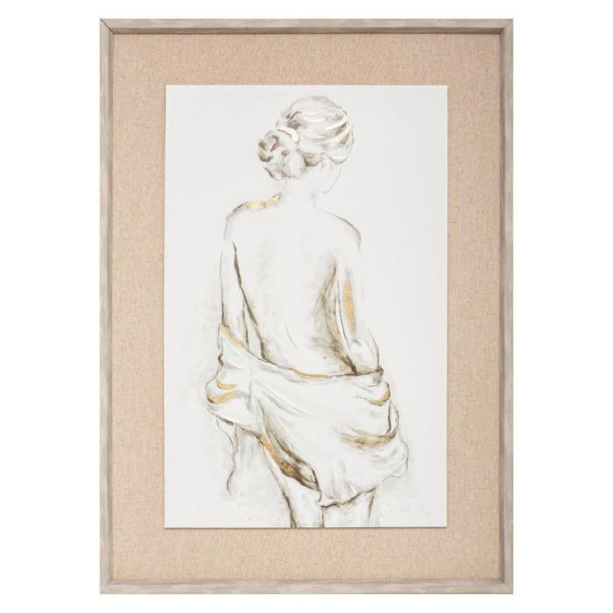 ATMOSPHERA Toile Murale Imprimée  Nu  52x72cm Gris