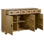 Voir la diapositive 3 : VIDAXL Buffet 134x39x79,5 cm Bois de pin massif
