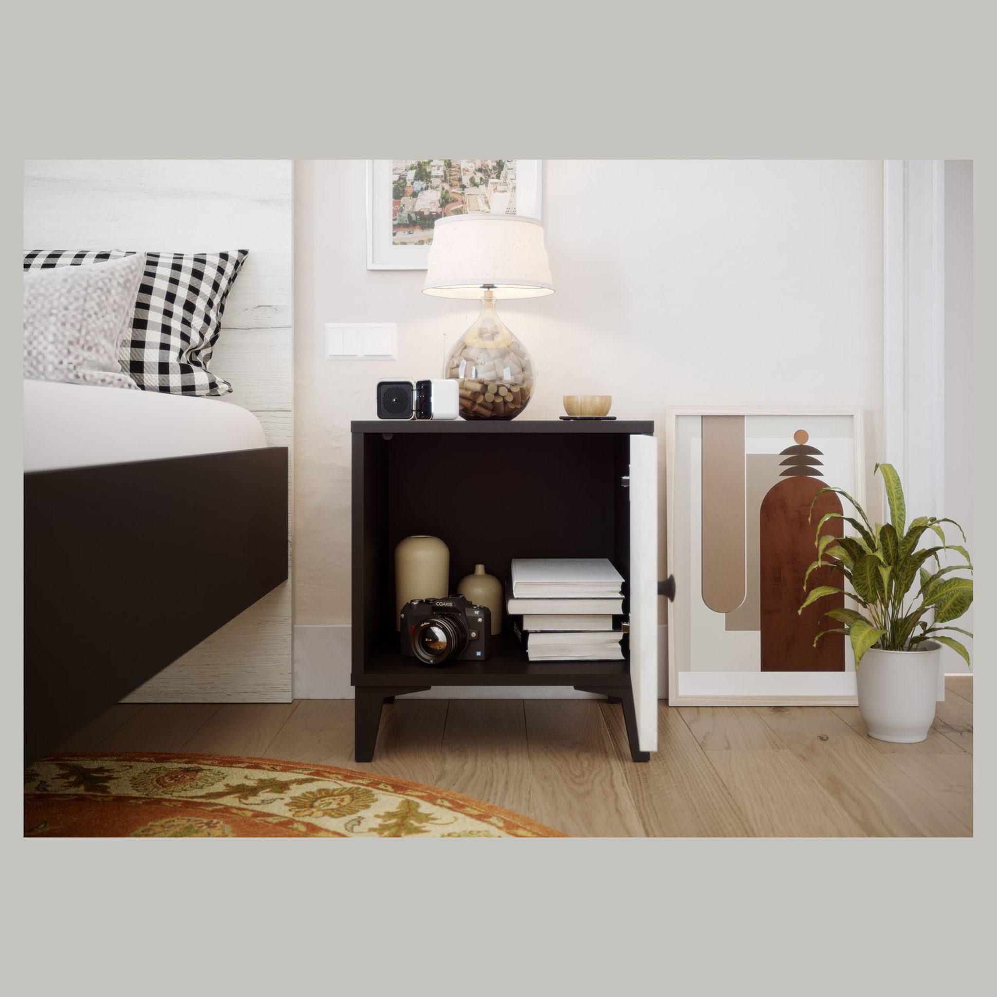 Voir la diapositive 5 : Chevet 1 porte L40cm BRIDGET