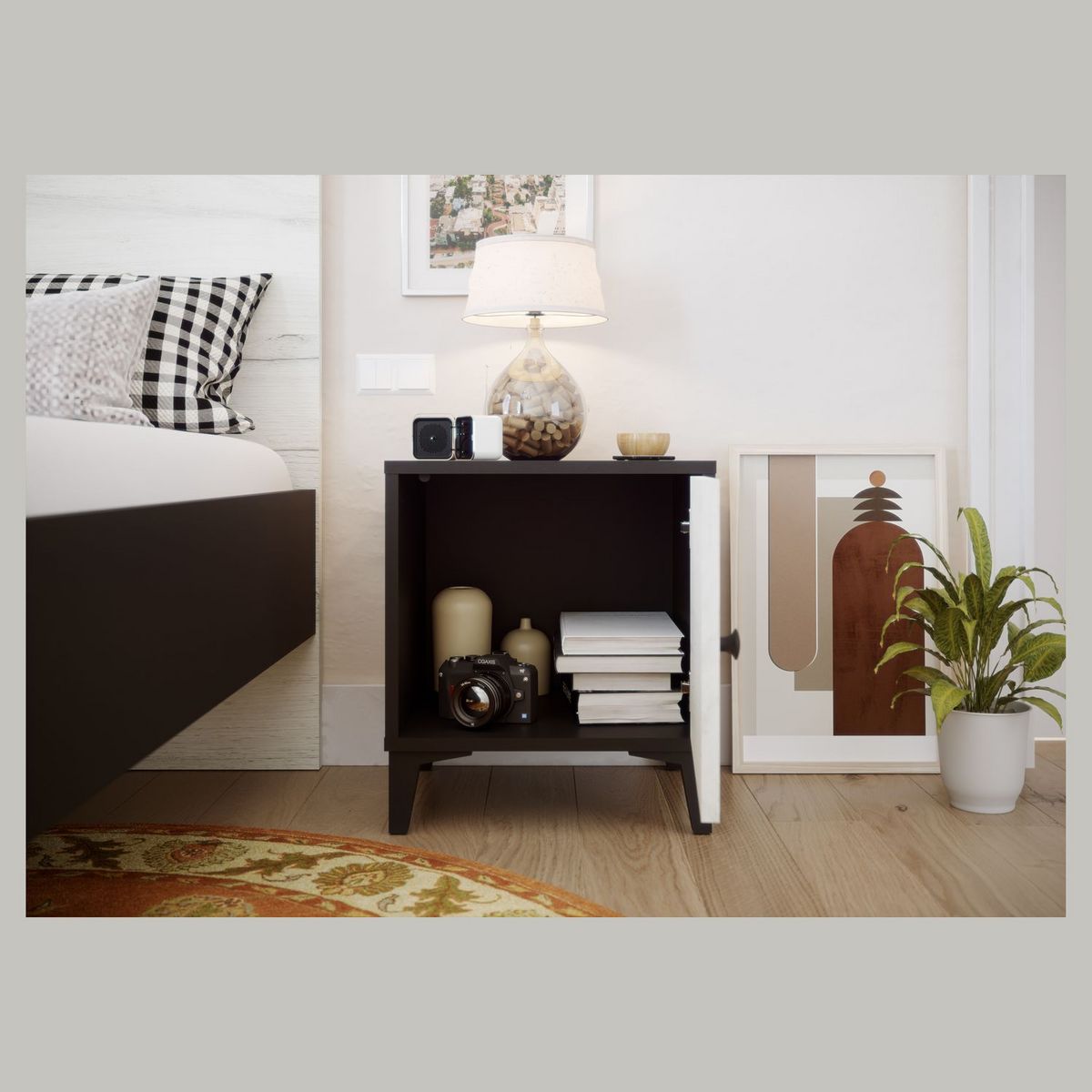 Chevet 1 porte L40cm BRIDGET