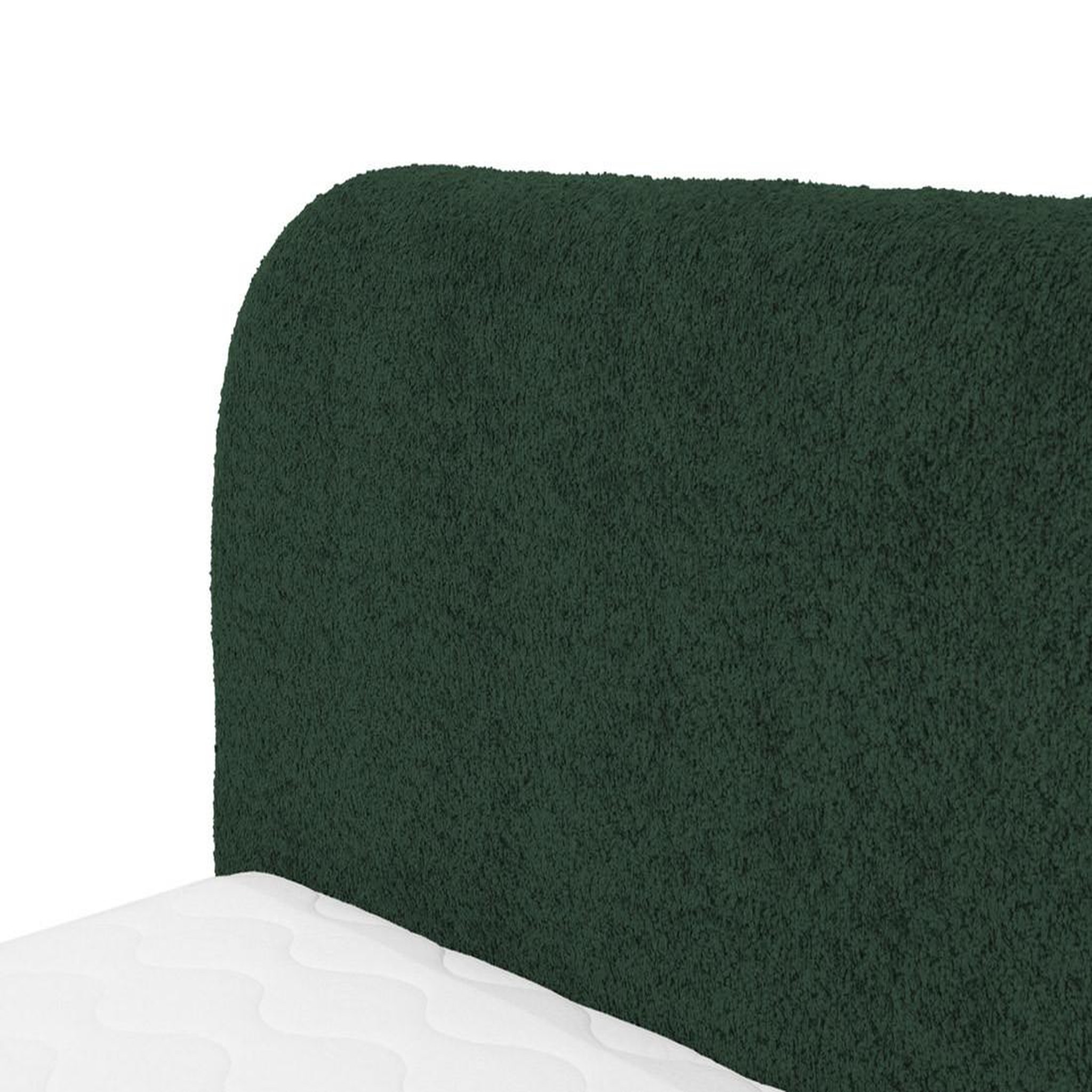 Voir la diapositive 3 : BEST MOBILIER Orane - lit coffre - 160x200 cm - en tissu bouclette