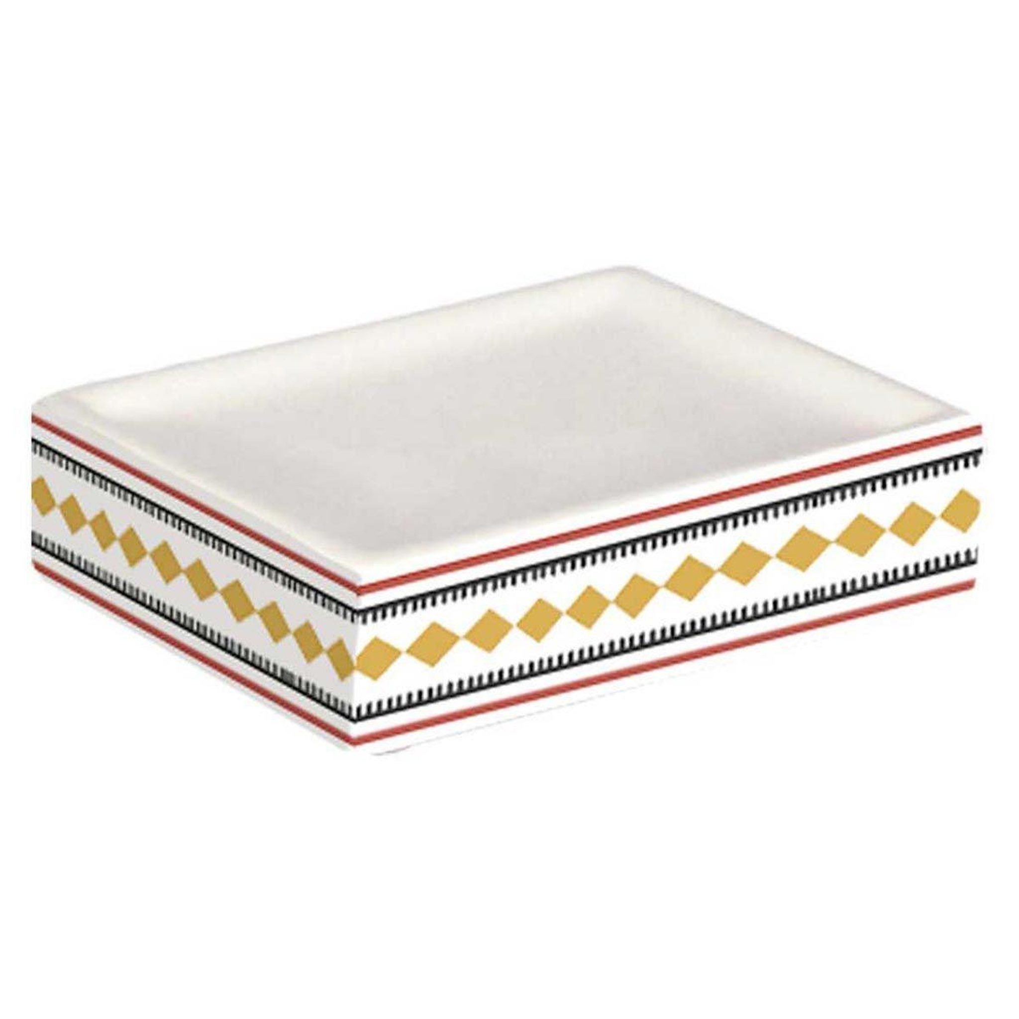 Douceur d'Intérieur Porte savon imprimé  esteban  11cm blanc
