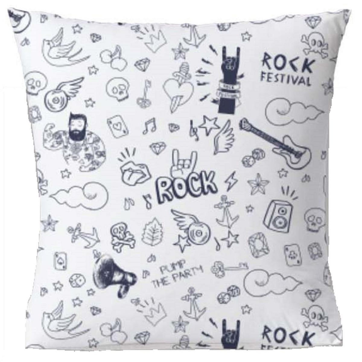 FUTURE HOME Parure housse de couette 240x220cm en coton +2 taies - Rock