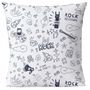 Voir la diapositive 4 : FUTURE HOME Parure housse de couette 240x220cm en coton +2 taies - Rock