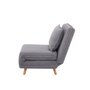 RED DECO Fauteuil convertible ANTONE Gris Polyester L108cm