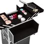 Voir la diapositive 5 : tectake Vanity de maquillage 3-en-1 avec revêtement intérieur en velours noir