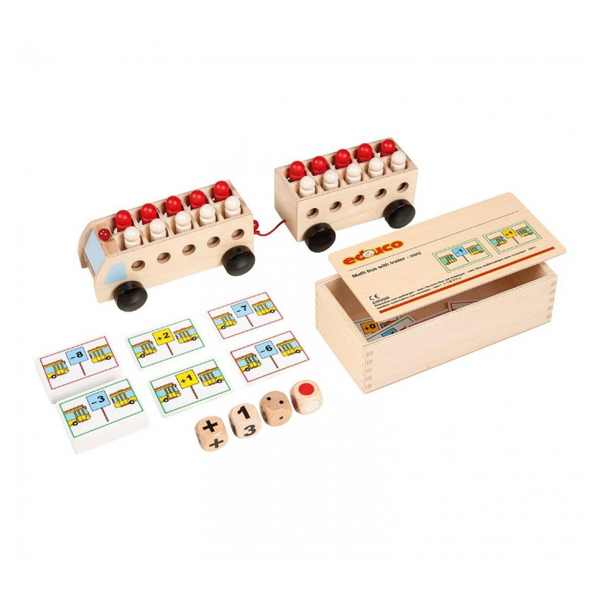 EDUCO Bus mathématique avec remorque - mini - jeu Montessori