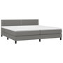 Voir la diapositive 3 : VIDAXL Sommier a lattes de lit et matelas et LED Gris fonce 200x200 cm