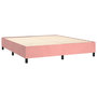 Voir la diapositive 4 : VIDAXL Cadre de lit sans matelas rose 200x200 cm velours