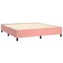 Voir la diapositive 4 : VIDAXL Cadre de lit sans matelas rose 200x200 cm velours