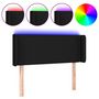 Voir la diapositive 2 : VIDAXL Tete de lit a LED Noir 83x16x78/88 cm Tissu