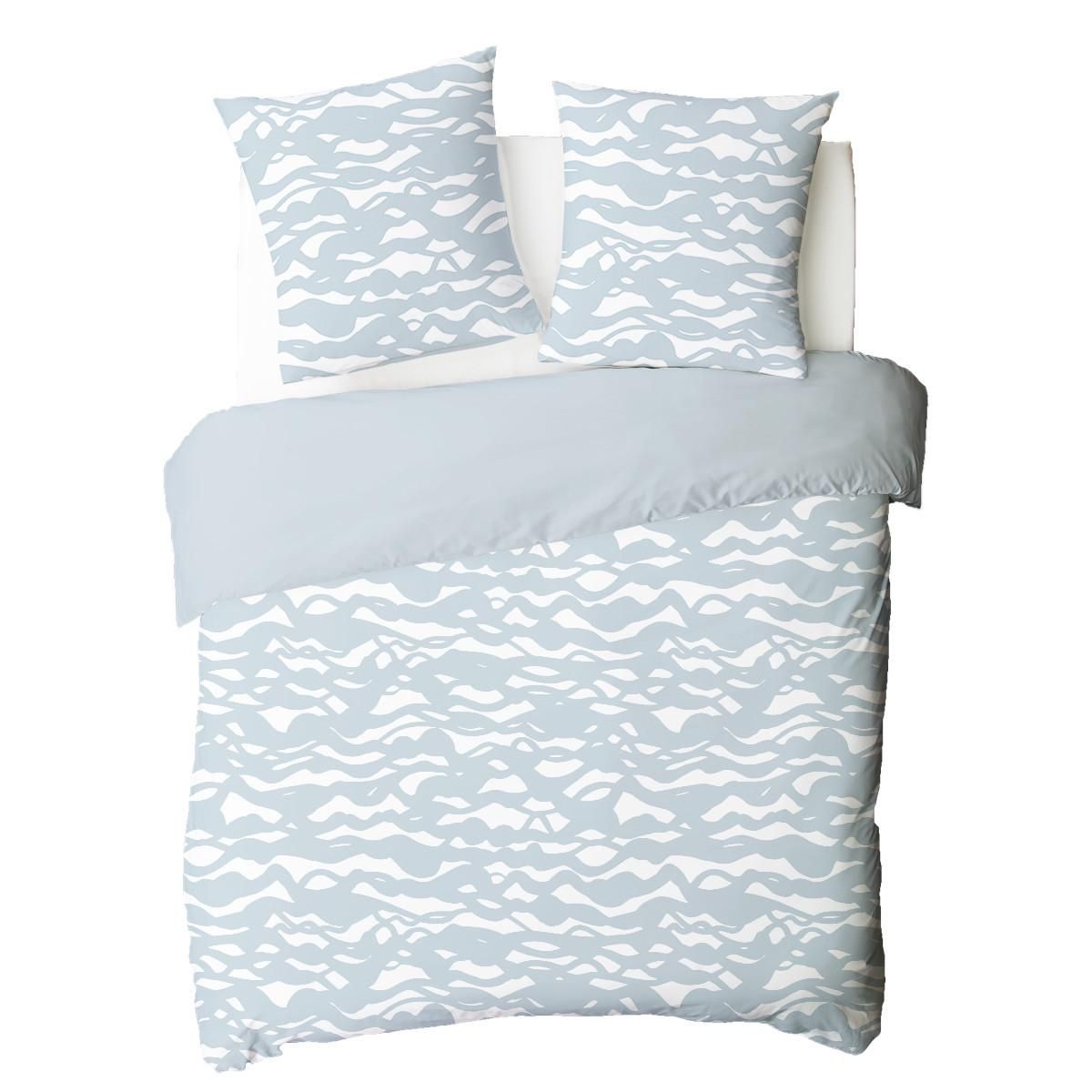 FUTURE HOME Parure de lit 2 personnes nuage réversible en coton